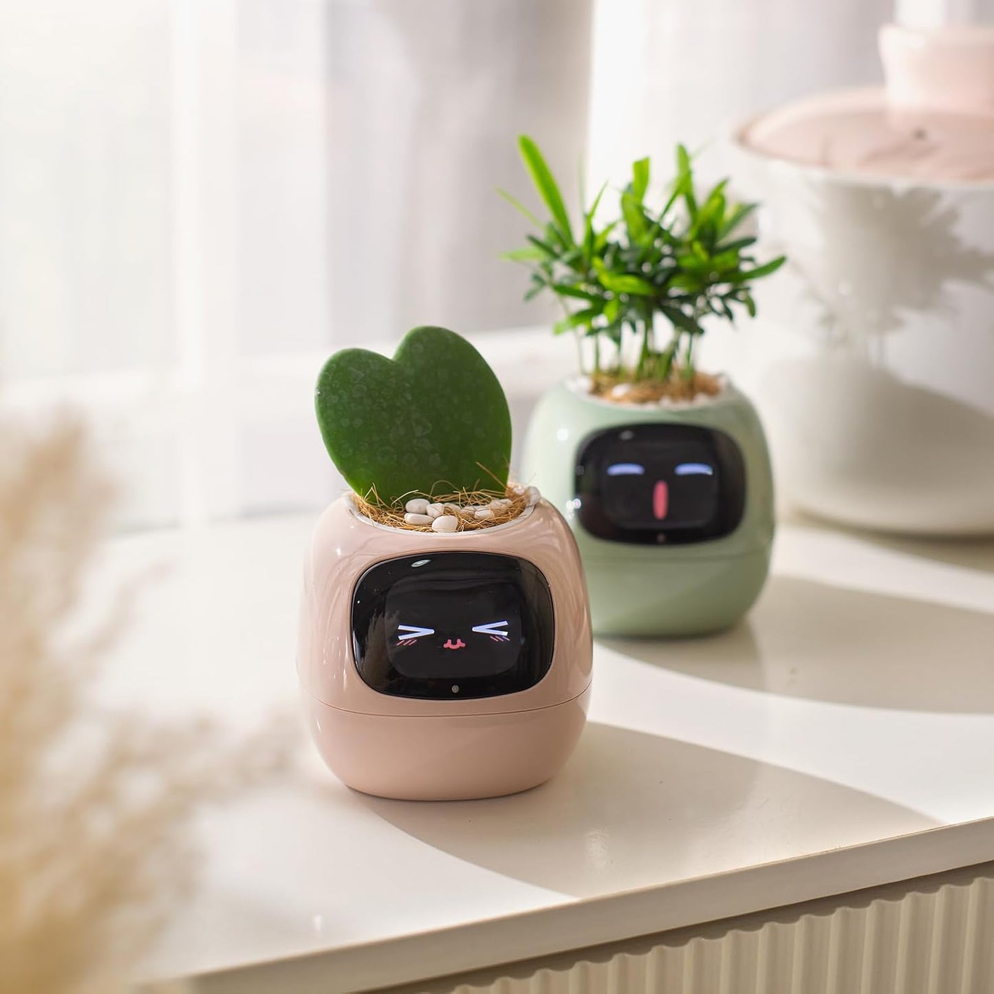 PLANTSIO Smart Emoji Pet Pot for Plant Care Guidance