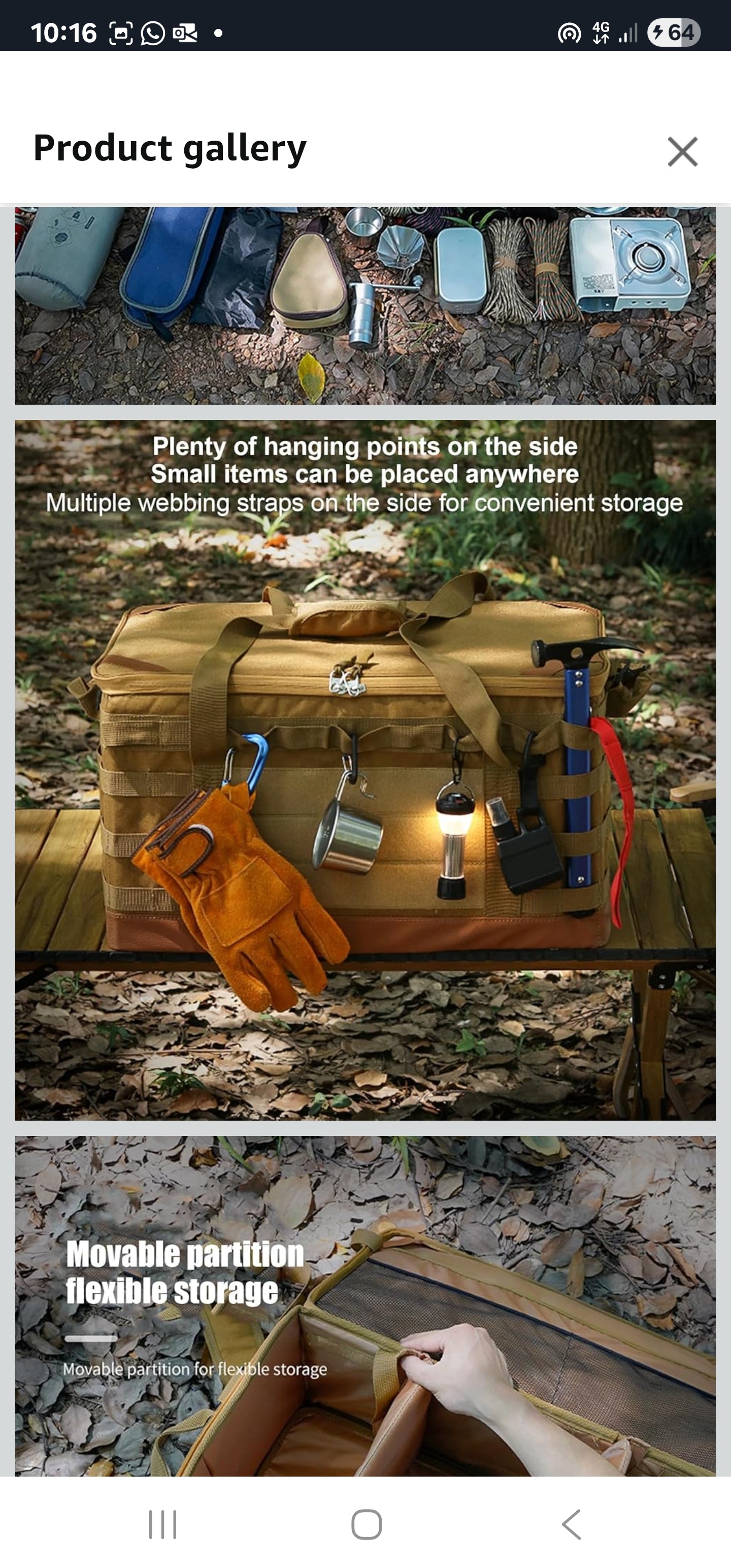 Camping Storage Bag, Large Capacity 30L BBQ and Picnic Bag Organizer with Handles, Hard Design Collapsible Trunk Organizer Multipurpose Tactical Bags Travel Bag