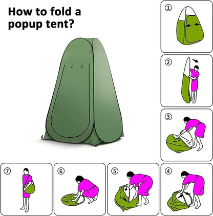 Outdoor Changing Clothes Tent, Pop Up Shower, Portable Folding Toilet With Carry Bag, Beach Dressing Room, Suitable for Camping/Beach