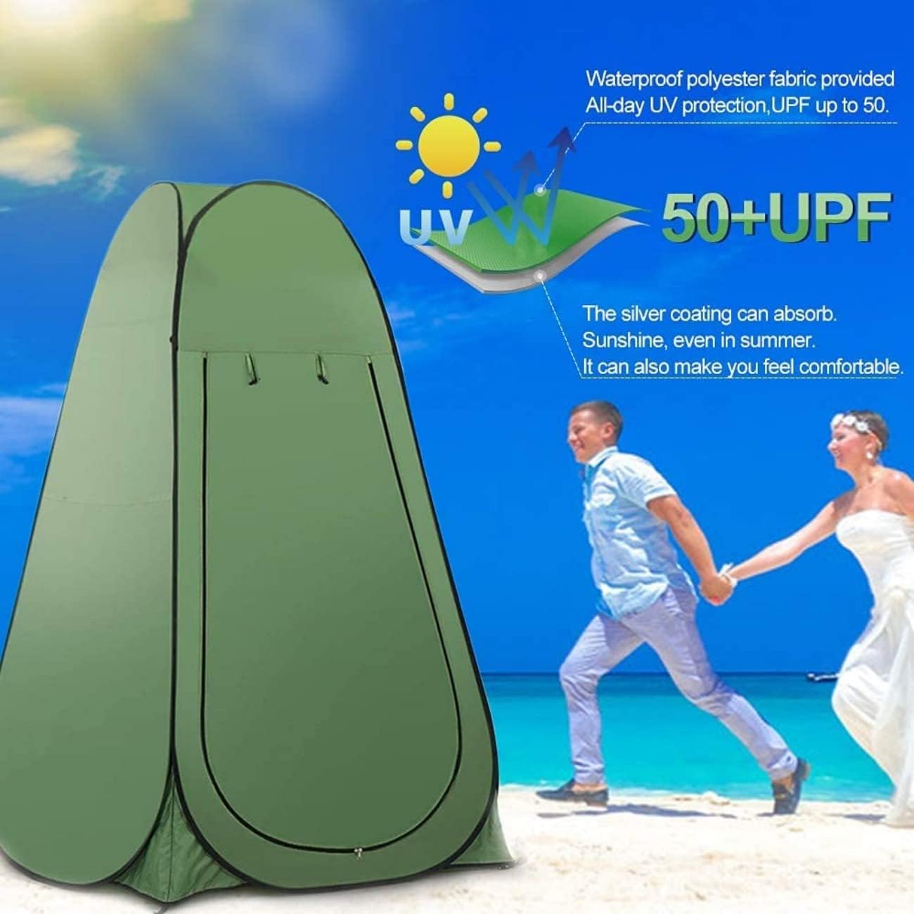 Outdoor Changing Clothes Tent, Pop Up Shower, Portable Folding Toilet With Carry Bag, Beach Dressing Room, Suitable for Camping/Beach