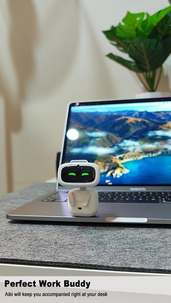 EMOPET AIBI Pocket Pet, Portable Robot, ChatGPT-Powered AI Companion with Voice Commands, Emotional Interaction, Singing and Dancing, Magnetically Attaches to Any Place, Ultra-Portable