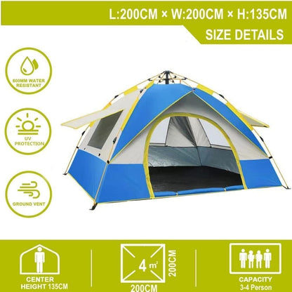 HJB VISSO 4 Person Instant Camping Tent