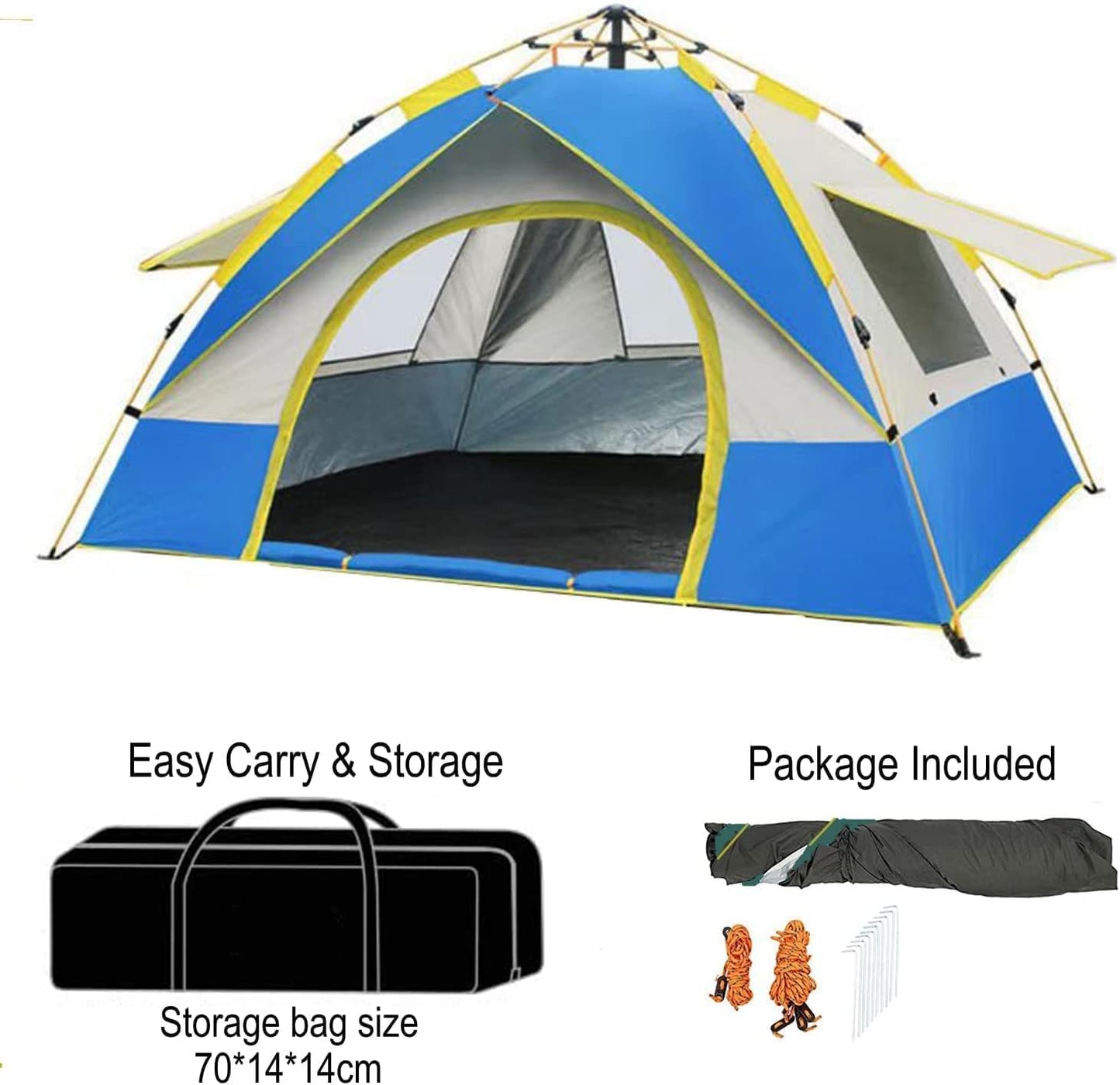 HJB VISSO 4 Person Instant Camping Tent