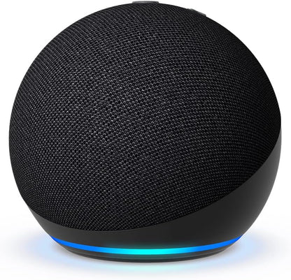 Echo Dot (الجيل الخامس) | سماعة بلوتوث ذكية مع أليكسا | استخدم صوتك للتحكم بالأجهزة المنزلية الذكية، وتشغيل الموسيقى أو تلاوة القرآن، وغيرها المزيد (متوفر الآن باللهجة الخليجية) | رمادي غامق