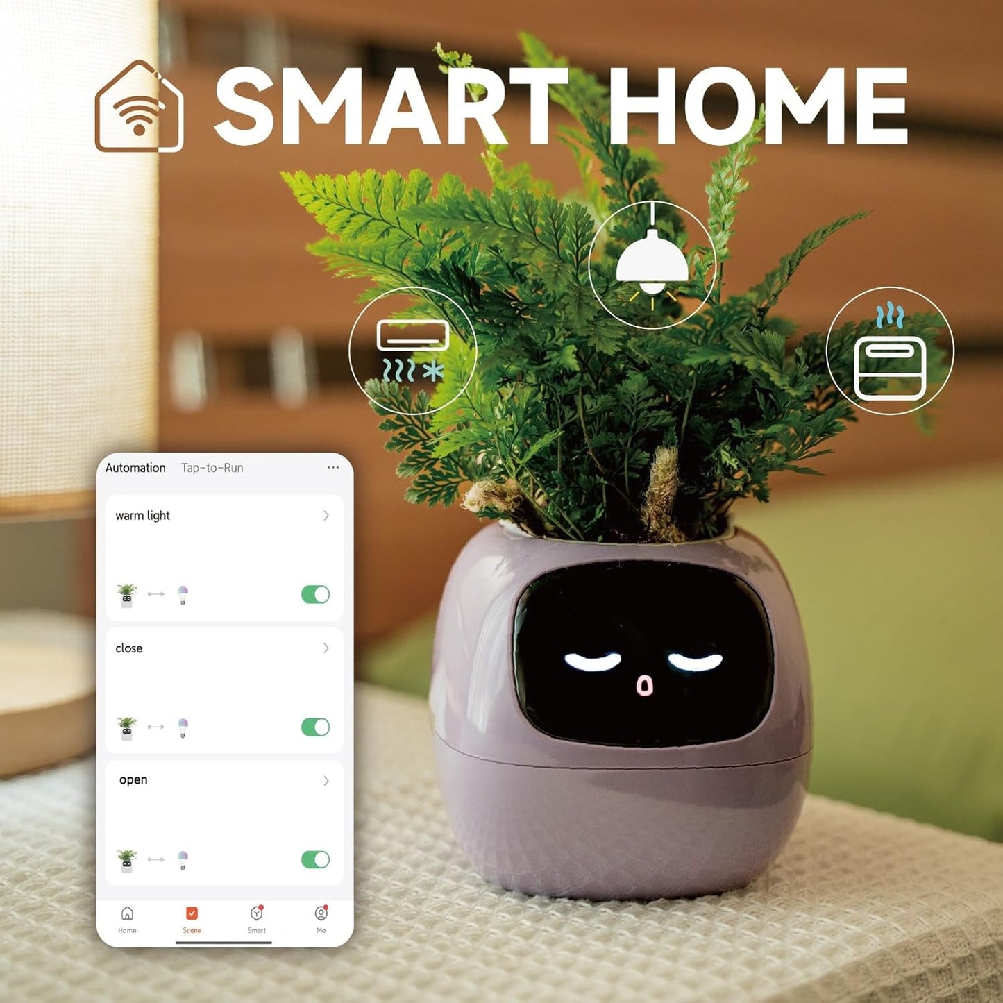 PLANTSIO Smart Emoji Pet Pot for Plant Care Guidance