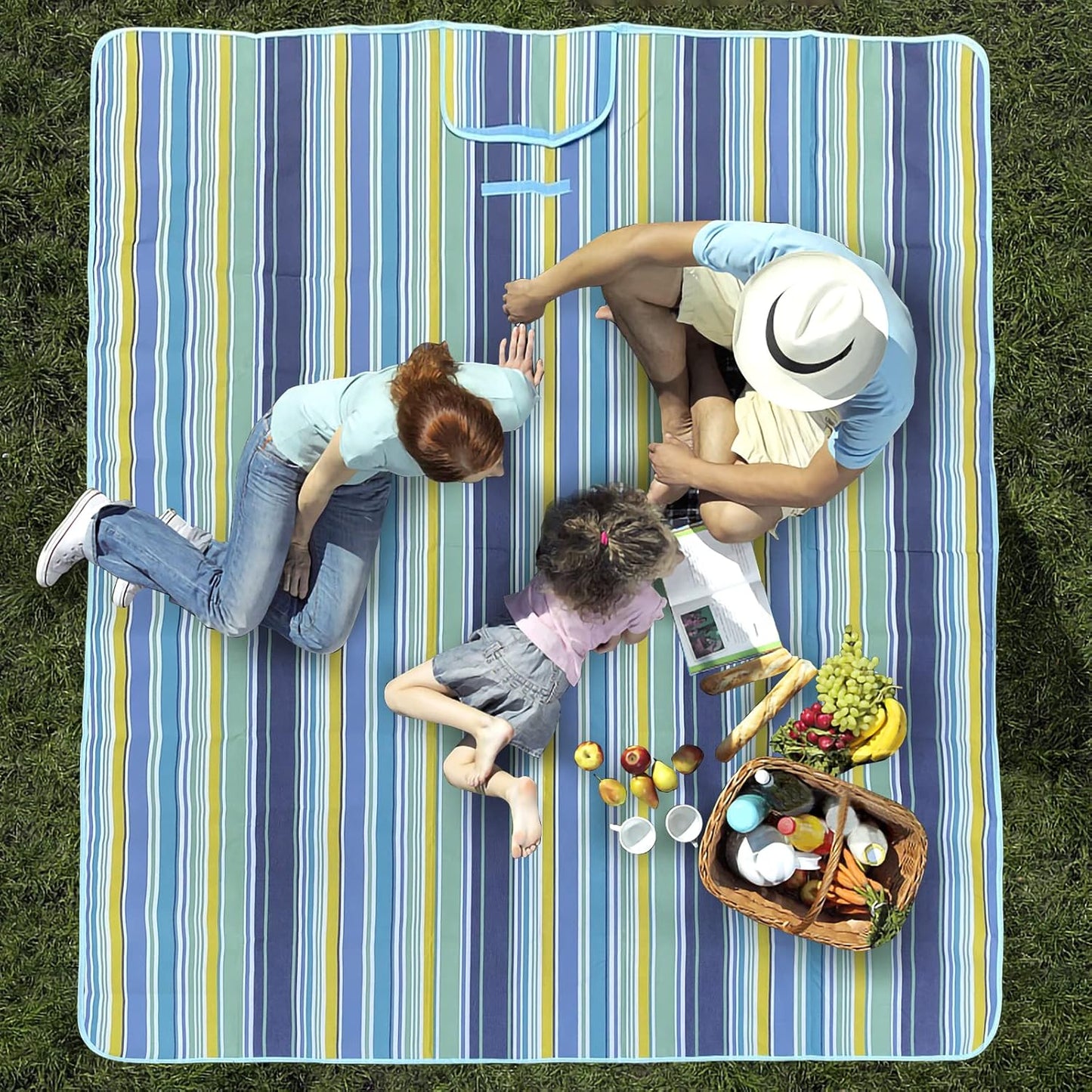 Fortable Picnic Blanket, Waterproof Beach Blanket, Waterproof Picnic Blanket, Portable Picnic Mat, Portable Beach Mat, for Outdoor Camping Family Outdoor Park Garden