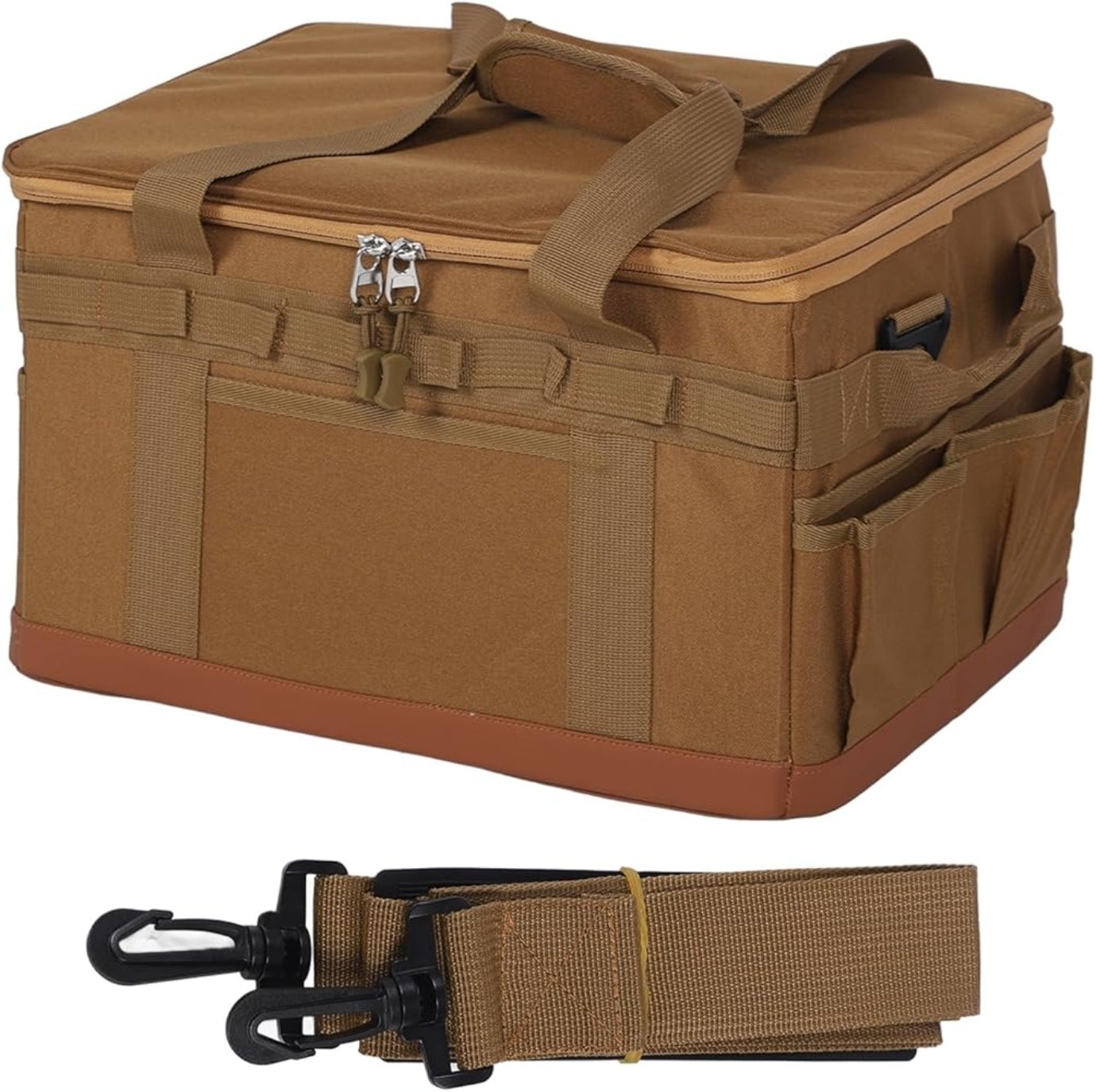 Camping Storage Bag, Large Capacity 30L BBQ and Picnic Bag Organizer with Handles, Hard Design Collapsible Trunk Organizer Multipurpose Tactical Bags Travel Bag