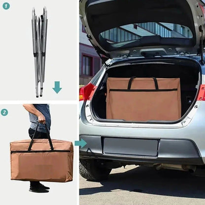 Foldable & Portable Design – Easy to carry, store, and set up anywhere
Durable & Weather-Resistant – Made from strong, outdoor-grade materials
Extensible Tabletop – Adjustable size for extra working space
Carry Handle Included – Integrated handle and comp
