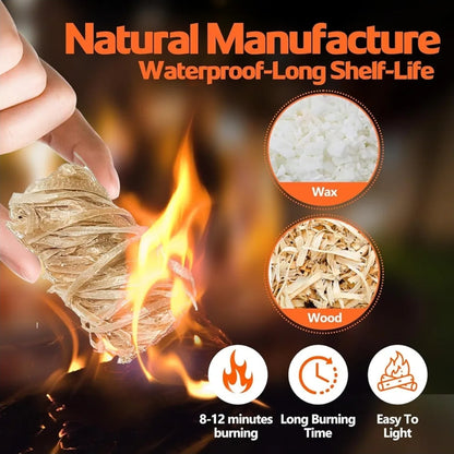 36 PCS Natural Fire Starter Fire Lighter for Campfires BBQ Grill Fireplace Wood Stove Camp Fire Pit,Charcoal Starter,Quick Light Camping Fire Lighter (36)