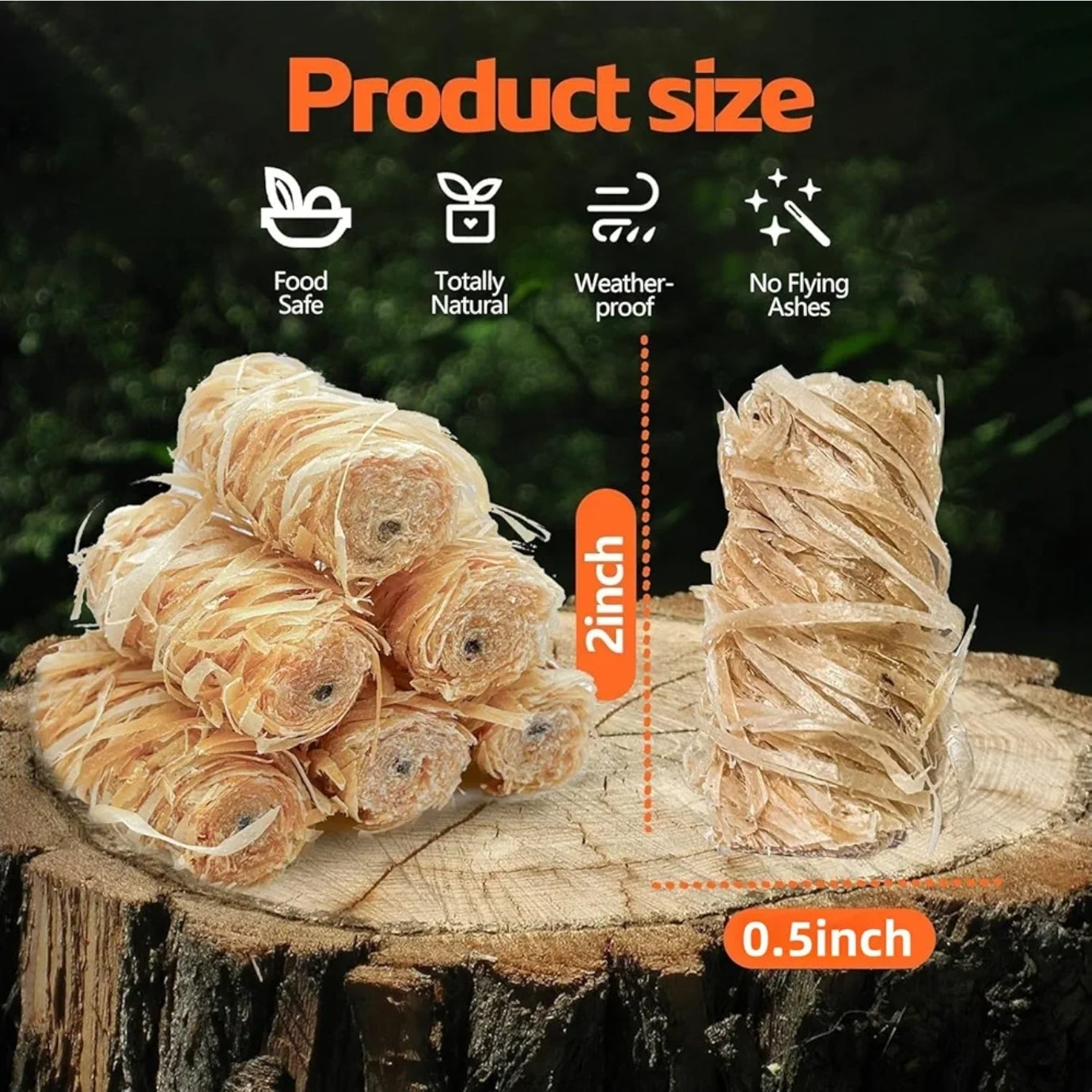 36 PCS Natural Fire Starter Fire Lighter for Campfires BBQ Grill Fireplace Wood Stove Camp Fire Pit,Charcoal Starter,Quick Light Camping Fire Lighter (36)